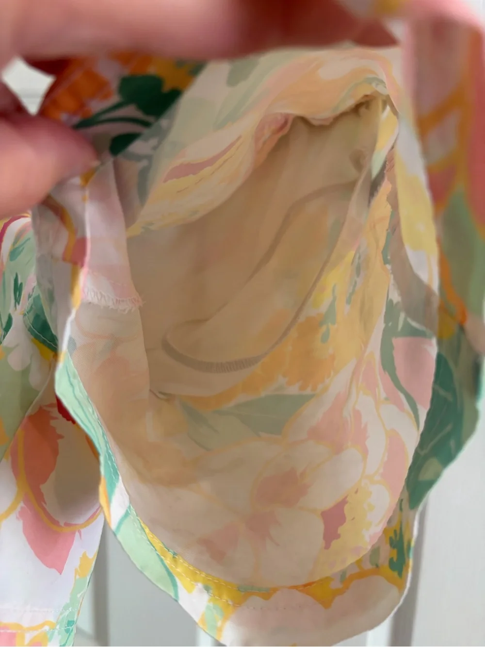 Janie and Jack Pastel Floral Swim Trunks - Yellow, Pink & Green - Size 8